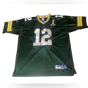 Reebok On Field Men’s Green Bay Packers Aaron Rodgers Super Bowl Jersey Sz 54‎